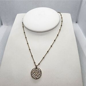 Aero 1987 Rhinestone Pendant Necklace